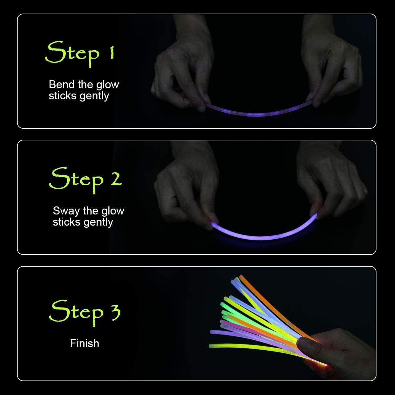 Thumbnail 2 de Vicloon glow stick 100 pezzi per feste
