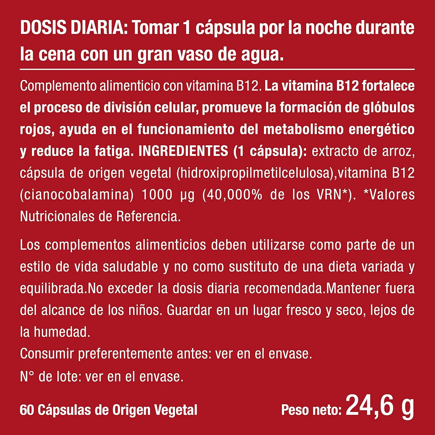 Thumbnail 4 de Vitamina B12 1000 mcg Vegano cianocobalamina