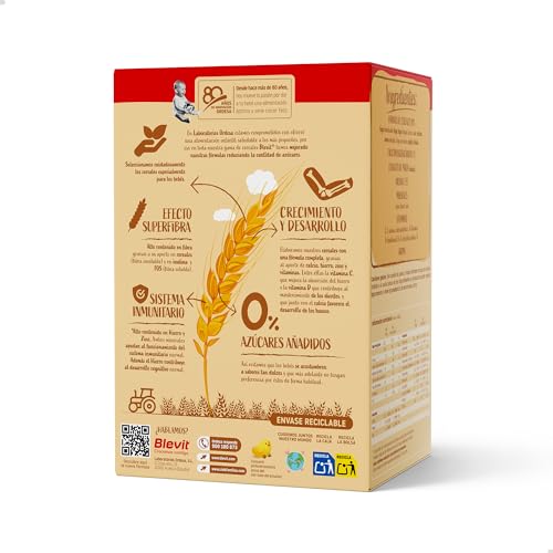 Detalle de Blevit Superfibra 8 Cereales 500 g, papilla para bebé desde los 5 meses