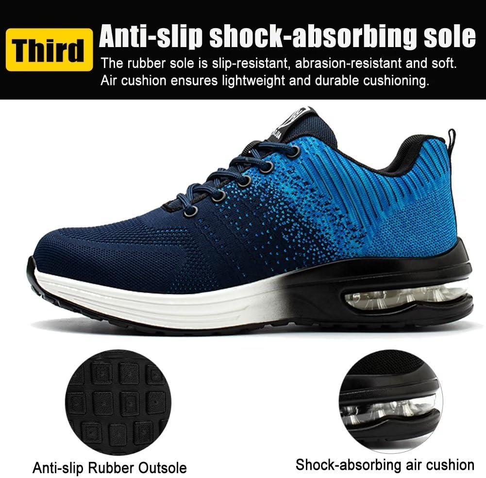 Thumbnail 4 de Scarpe Antinfortunistiche Uomo/Donna con Punta in Acciaio Traspiranti e Cuscino d'Aria – Sicurezza e Comfort per Cantieri e Ambiti Simili