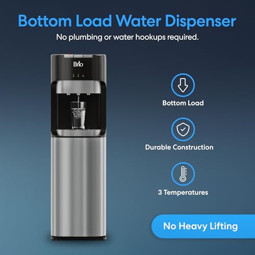 Thumbnail 1 de Brio Bottom Load Water Cooler Dispenser for 5 Gallon Bottles – 3 Temperatures with Child Lock and LED Bottle Alert