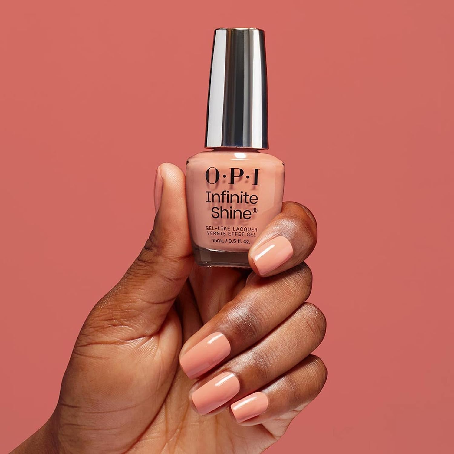 Detalle 2 de OPI Infinite Shine smalto arancio a lunga durata senza lampada UV (15 ml)