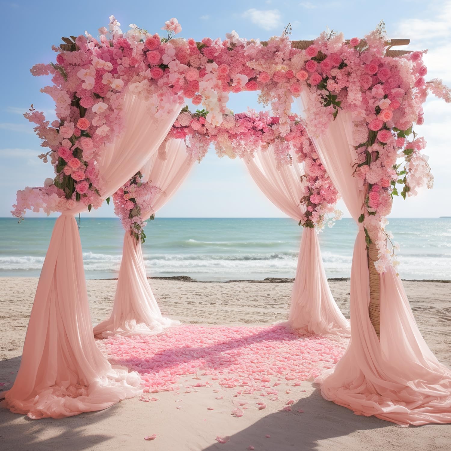 Thumbnail 6 de Wokceer Sheer Wedding Arch Draping Fabric, Polyester