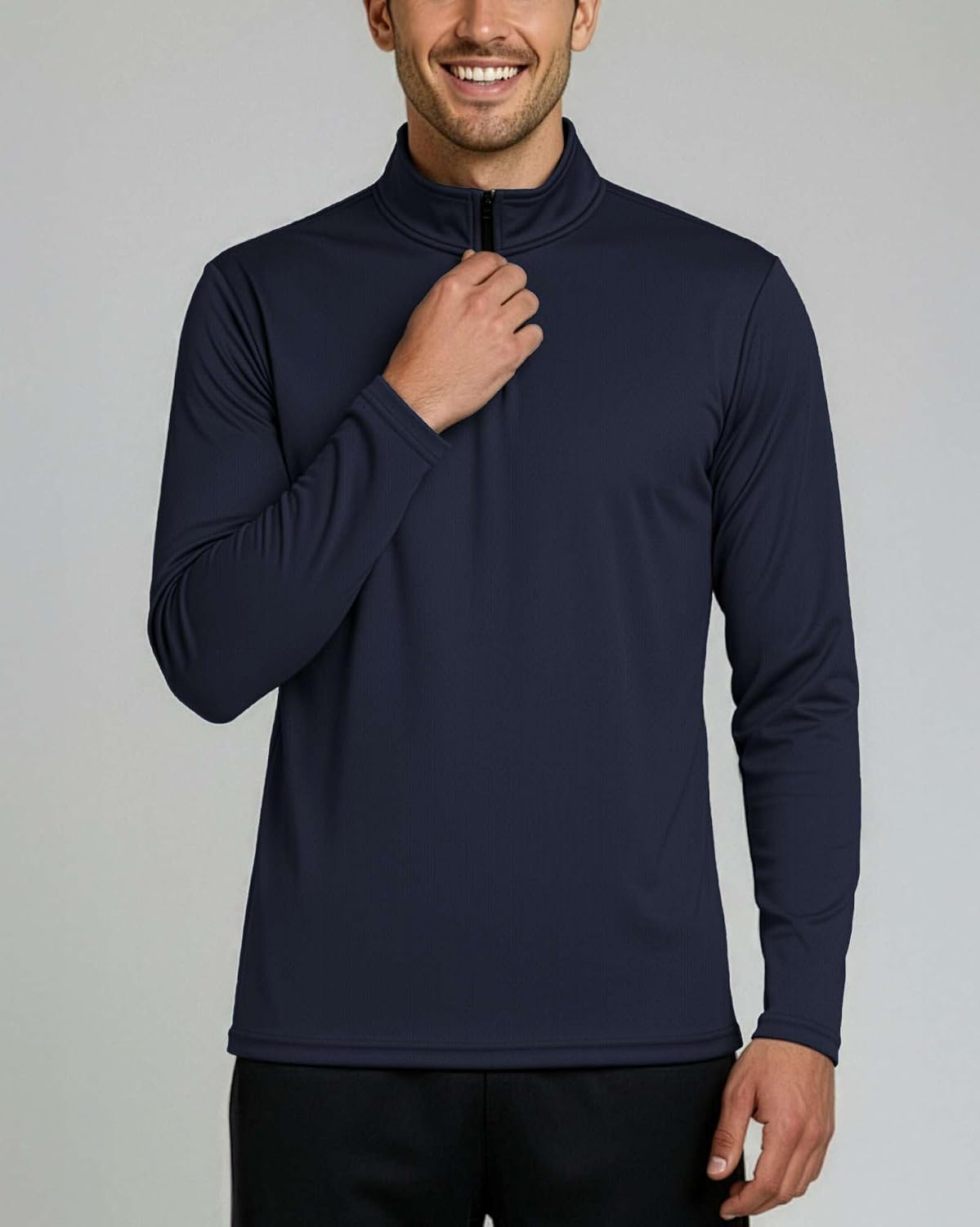 Detalle de Mesh Quarter-Zip Pullover Shirts, 3-Pack