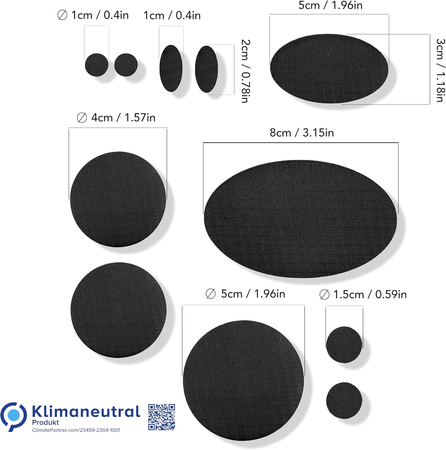 Detalle de aZengear Reparaturflicken 11 Stück Schwarz – selbstklebend, wasserdicht und hitze-/kältebeständig