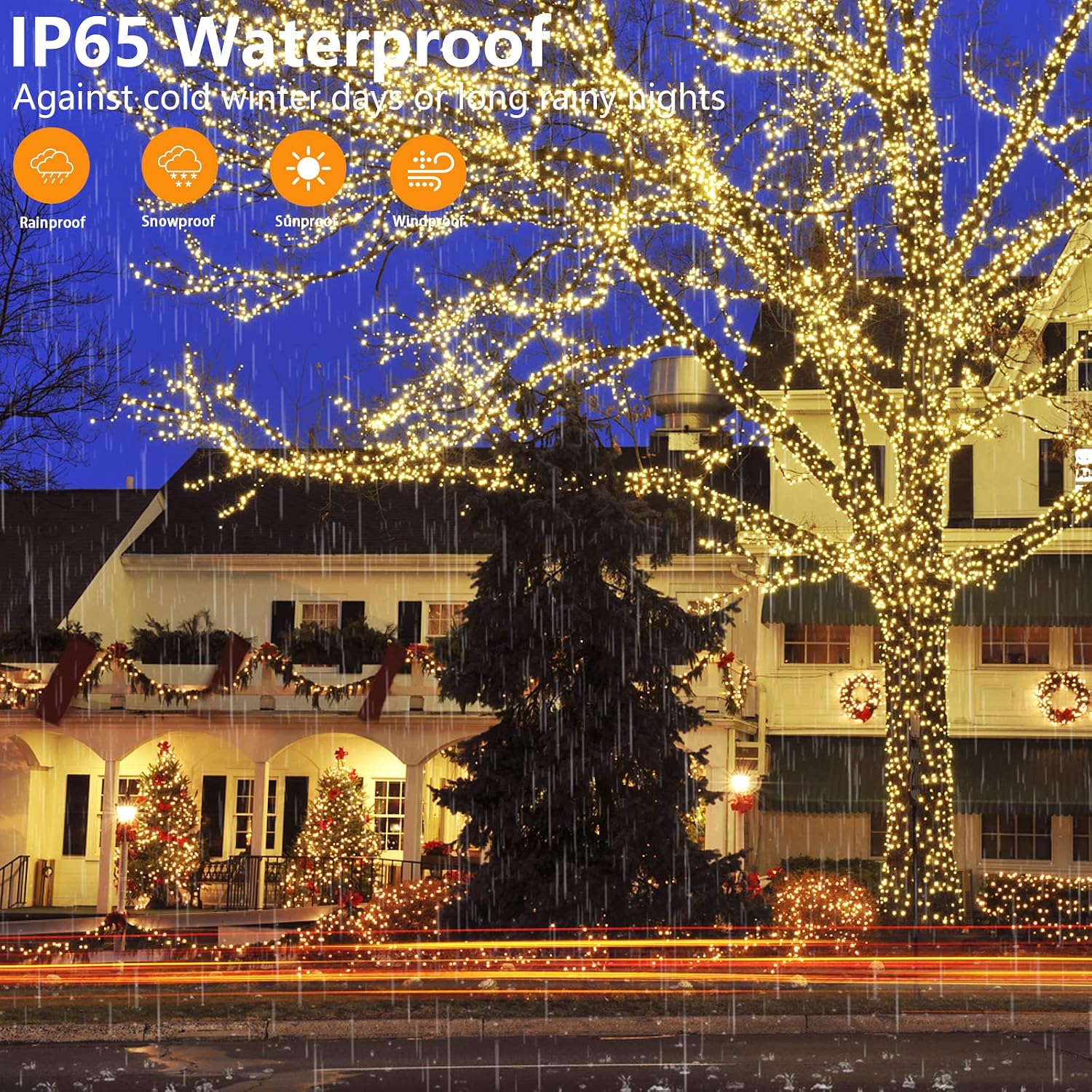 Detalle de YAGOPAL Luci Natale Esterno 100M 800 LED – Catena luminosa impermeabile per esterni
