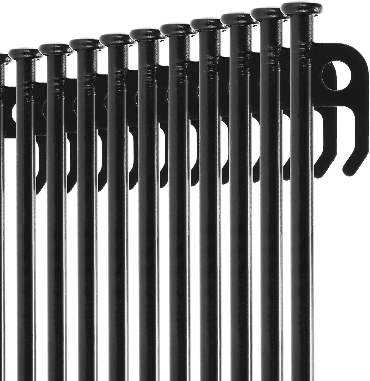 Thumbnail 6 de com-four® set da 12 picchetti per tenda in acciaio con ardiglione, 20 cm