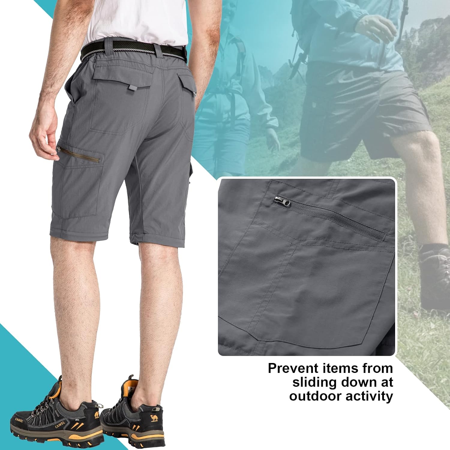 Thumbnail 4 de Walking trousers 6 pocket zip off shorts