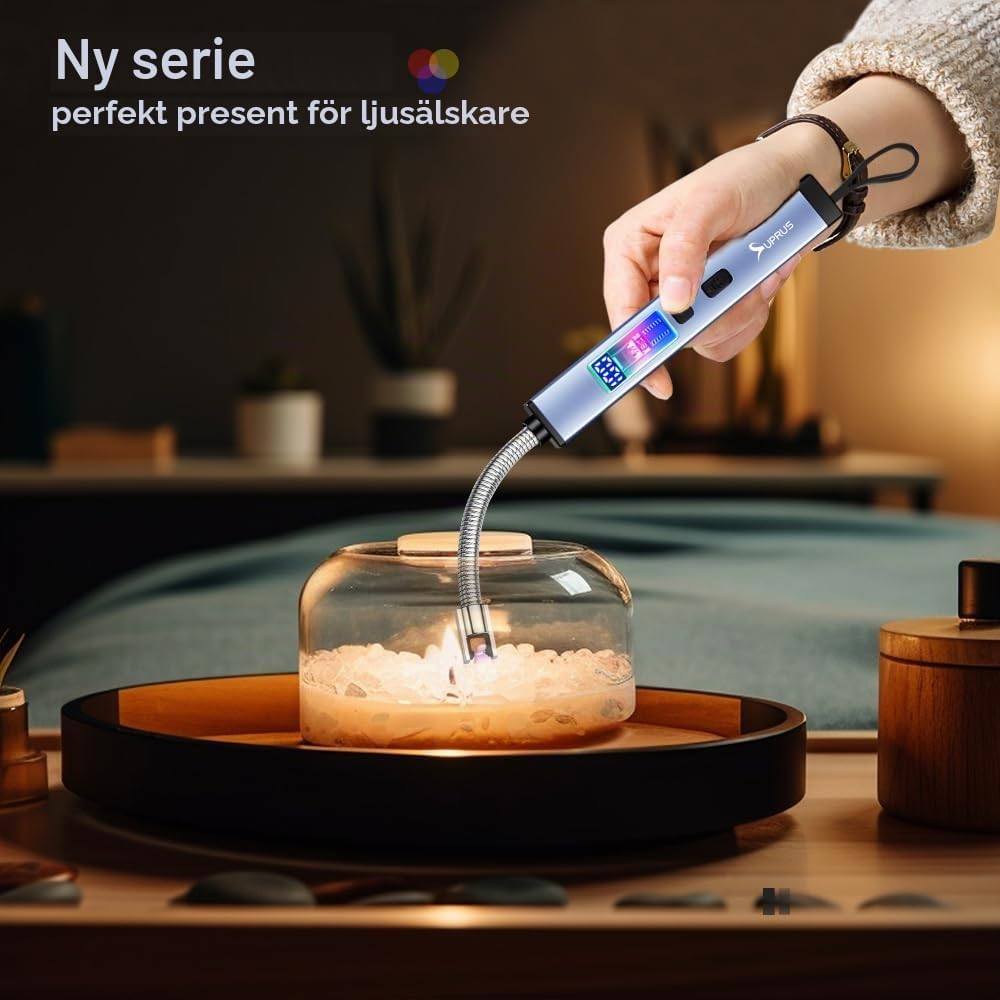 Detalle 2 de SUPRUS SDE-ZH003-b elektrisk tändare med USB-C och 360° flexibel hals