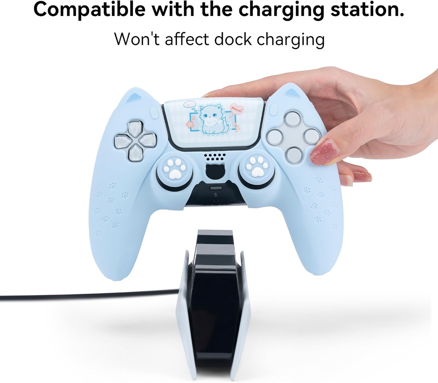 Thumbnail 2 de GeekShare Blue Cat Paw PS5 Controller Skin