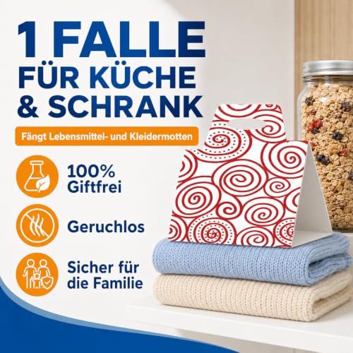 Thumbnail 1 de pest24 Mottenfalle 8 Stück – Lebensmittelmotten- und Kleidermottenfalle