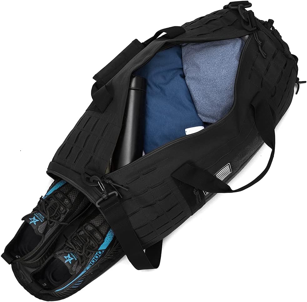 Detalle de Sac de sport tactique QT&QY 40L avec compartiment chaussures et conception type Molle