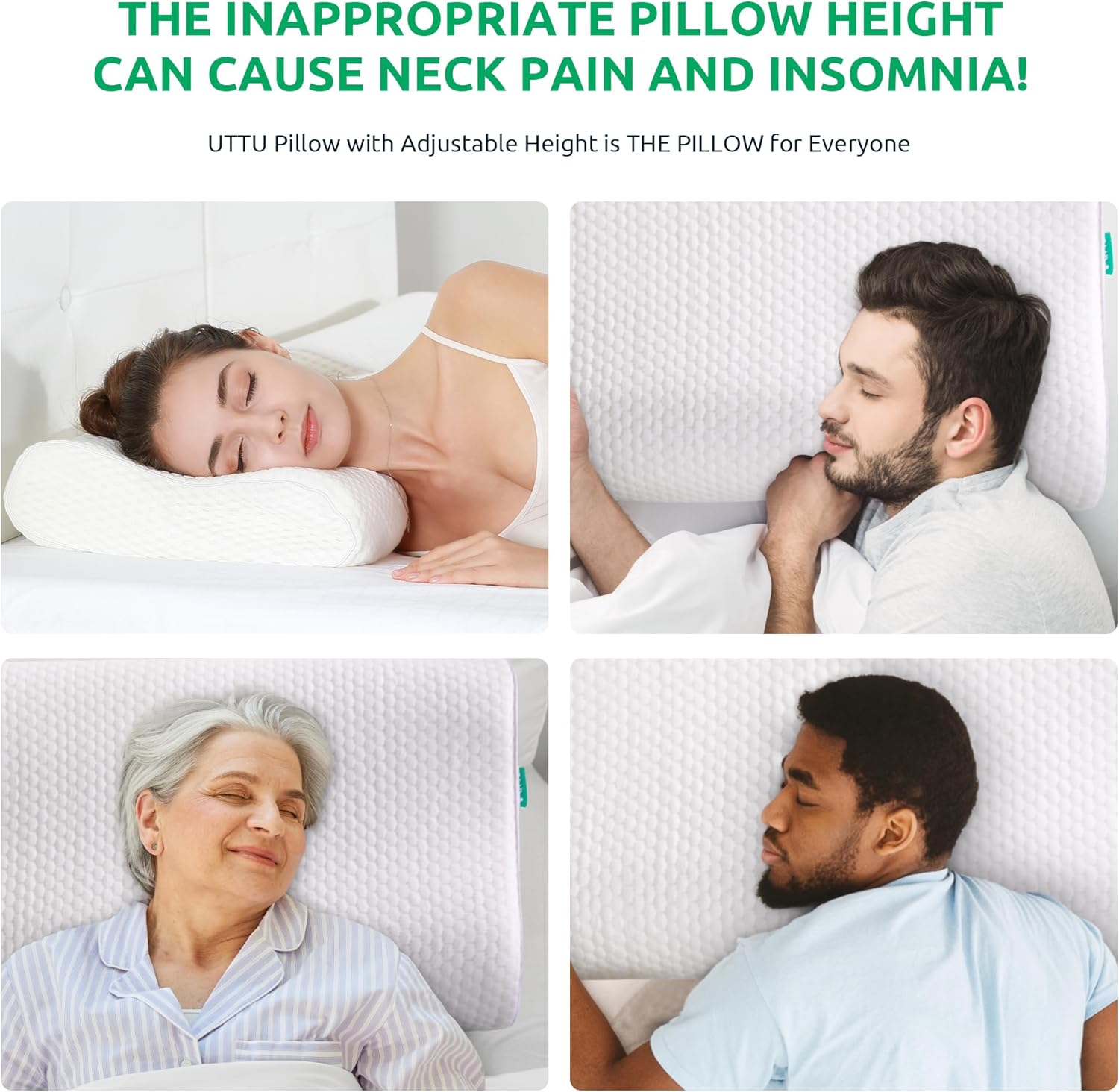 Thumbnail 2 de UTTU Cervical Pillow, 23.6" Memory Foam ⚙