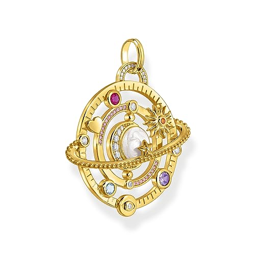 Detalle de Thomas Sabo Planetary Ring Pendant, 18k Yellow-Gold Plated 925 Sterling Silver