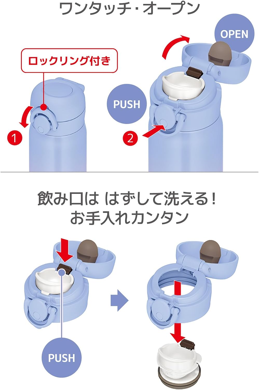 Detalle 1 de サーモス JNR-503LTD パープルピンク 500ml 真空断熱ケータイマグ