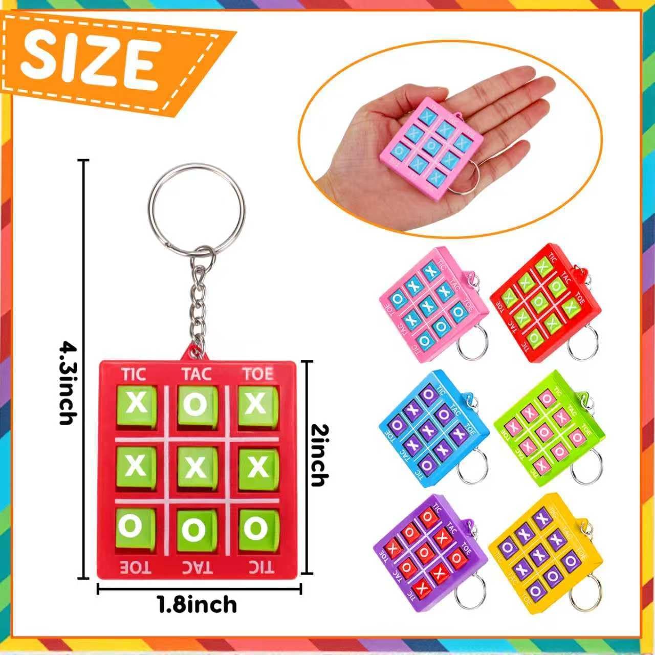 Detalle de Basytodio Mini Tic-Tac-Toe Keychains, 24-Pack Party Favour Toys