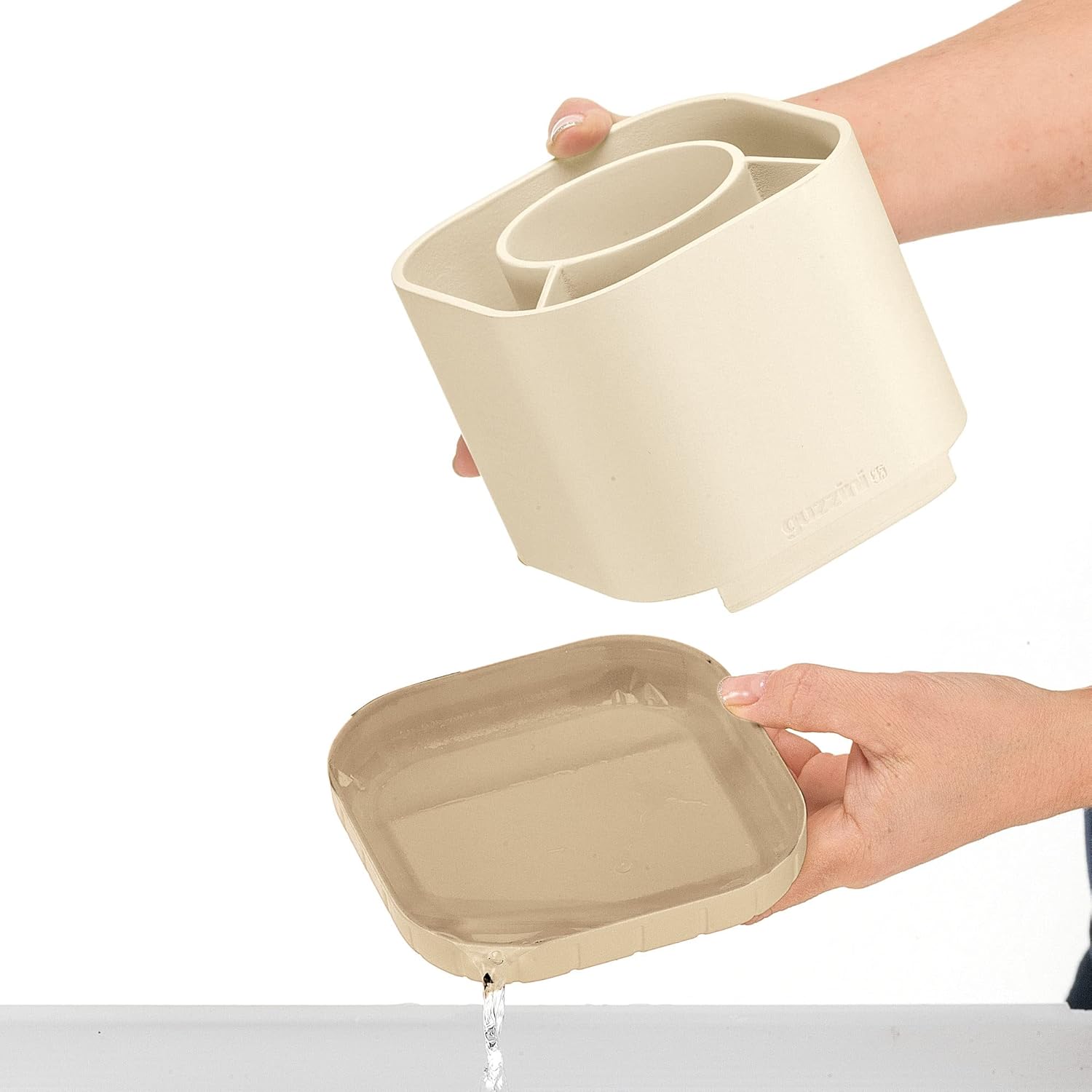 Detalle 2 de Guzzini Fill&Drain Escurridor de cubiertos, 13x13x12.4 cm 🥢