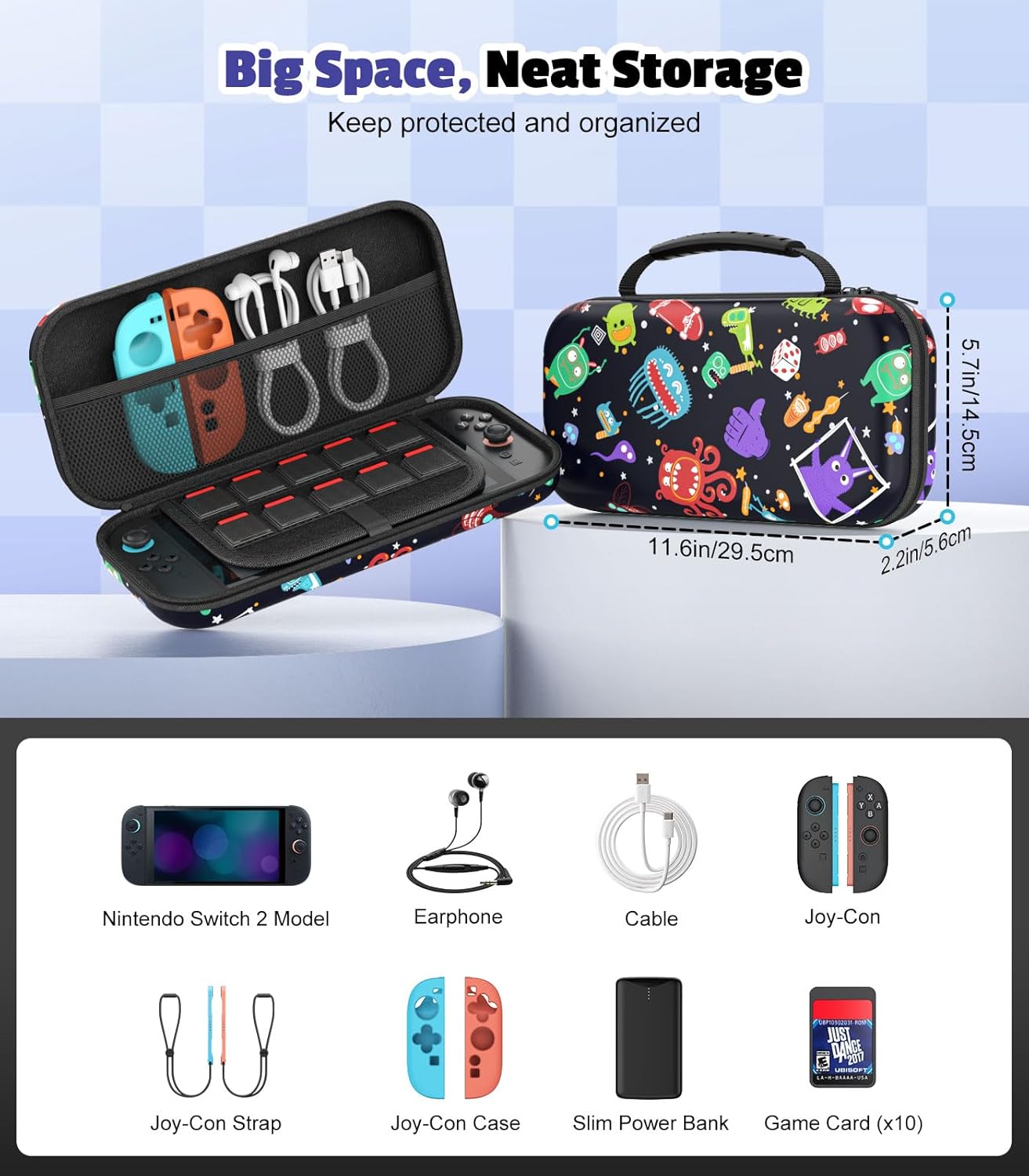 Detalle 2 de MoKo Switch 2 Carrying Case 10