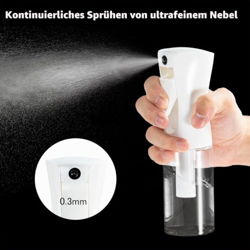 Detalle 2 de Uervoton Sprühflasche Kontinuierlicher Ultra Fine Mist 200 ml – Transparent