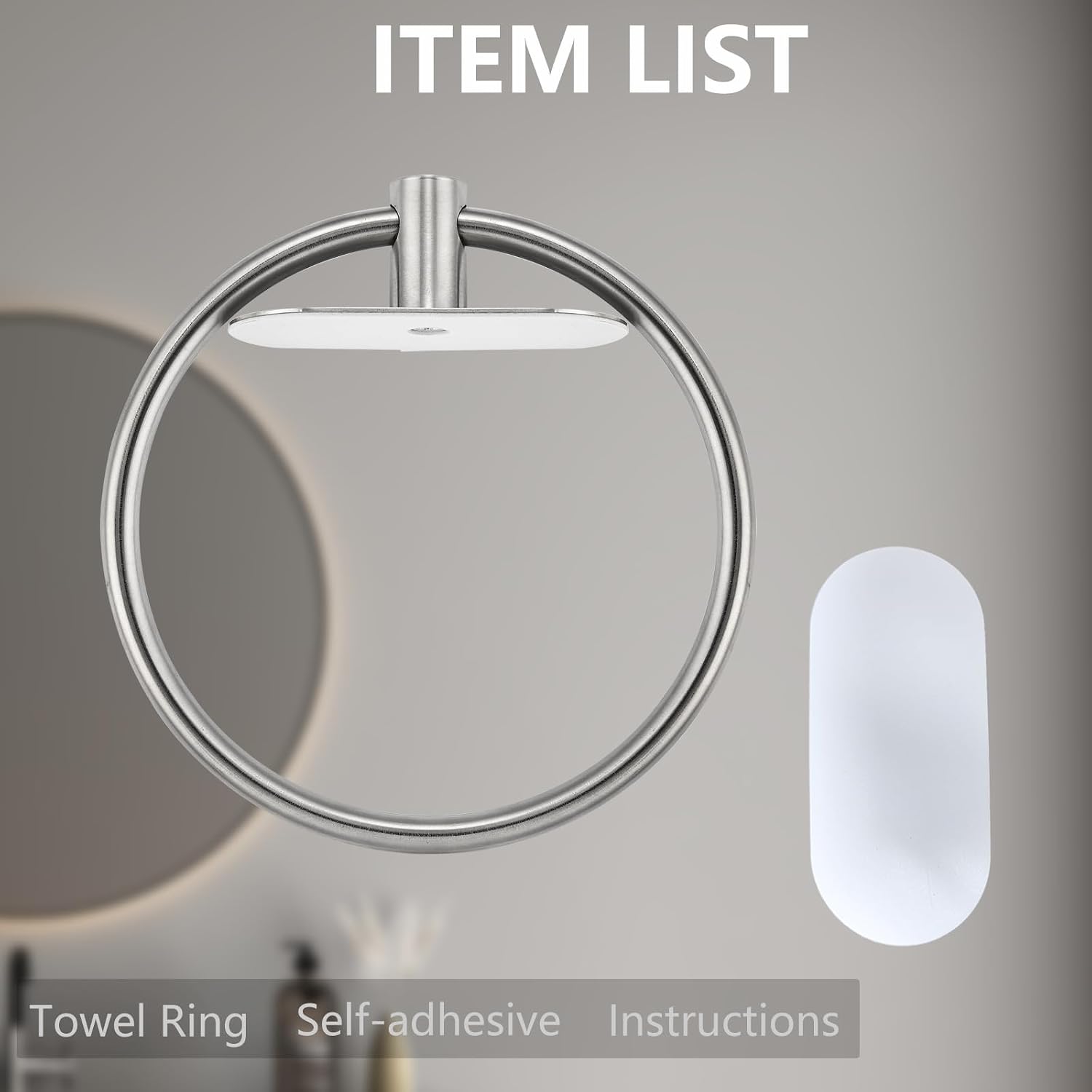 Thumbnail 4 de Markcco Self-Adhesive Towel Ring 2 Pack