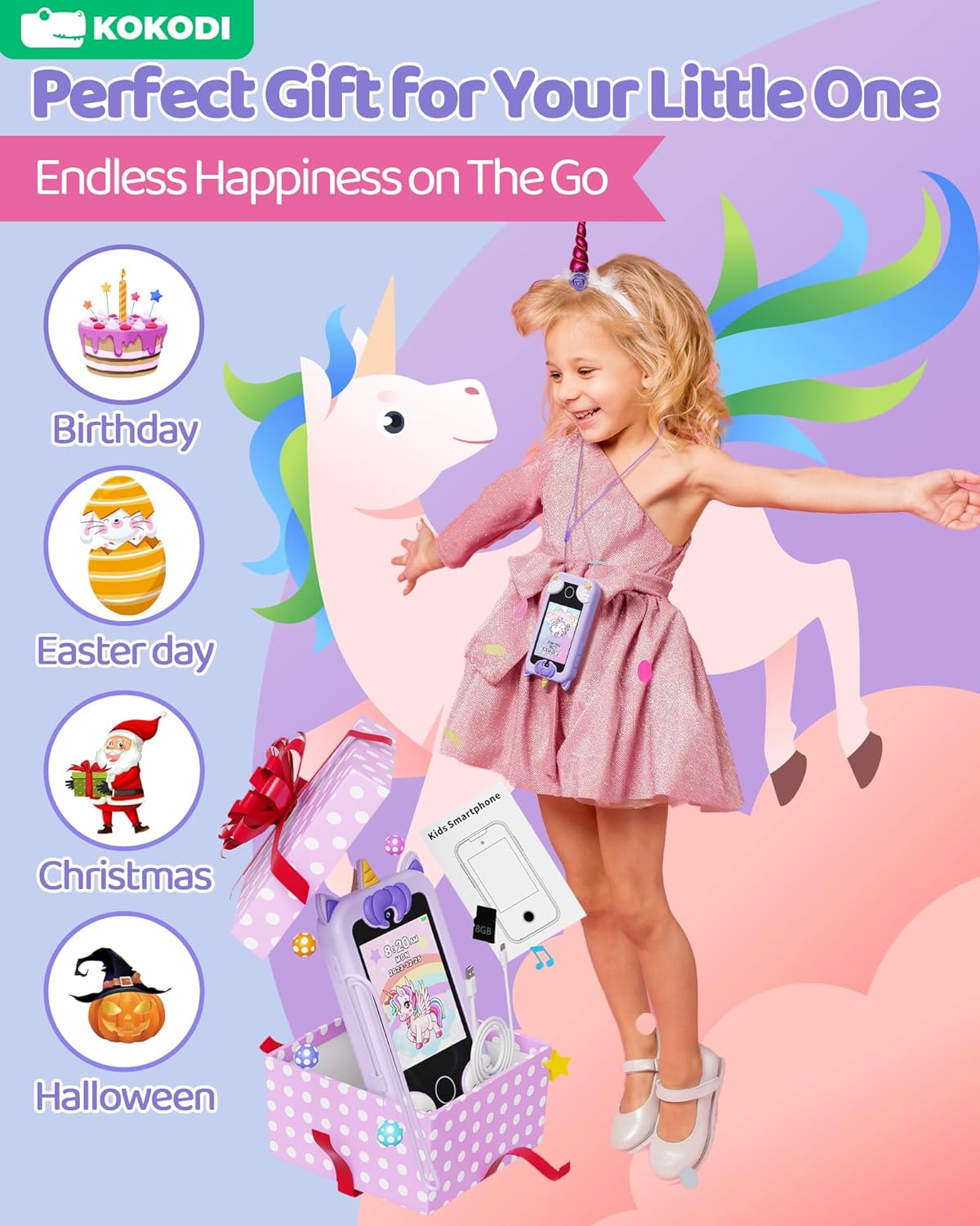 Thumbnail 6 de KOKODI Kids Smart Phone Toy with Dual Camera