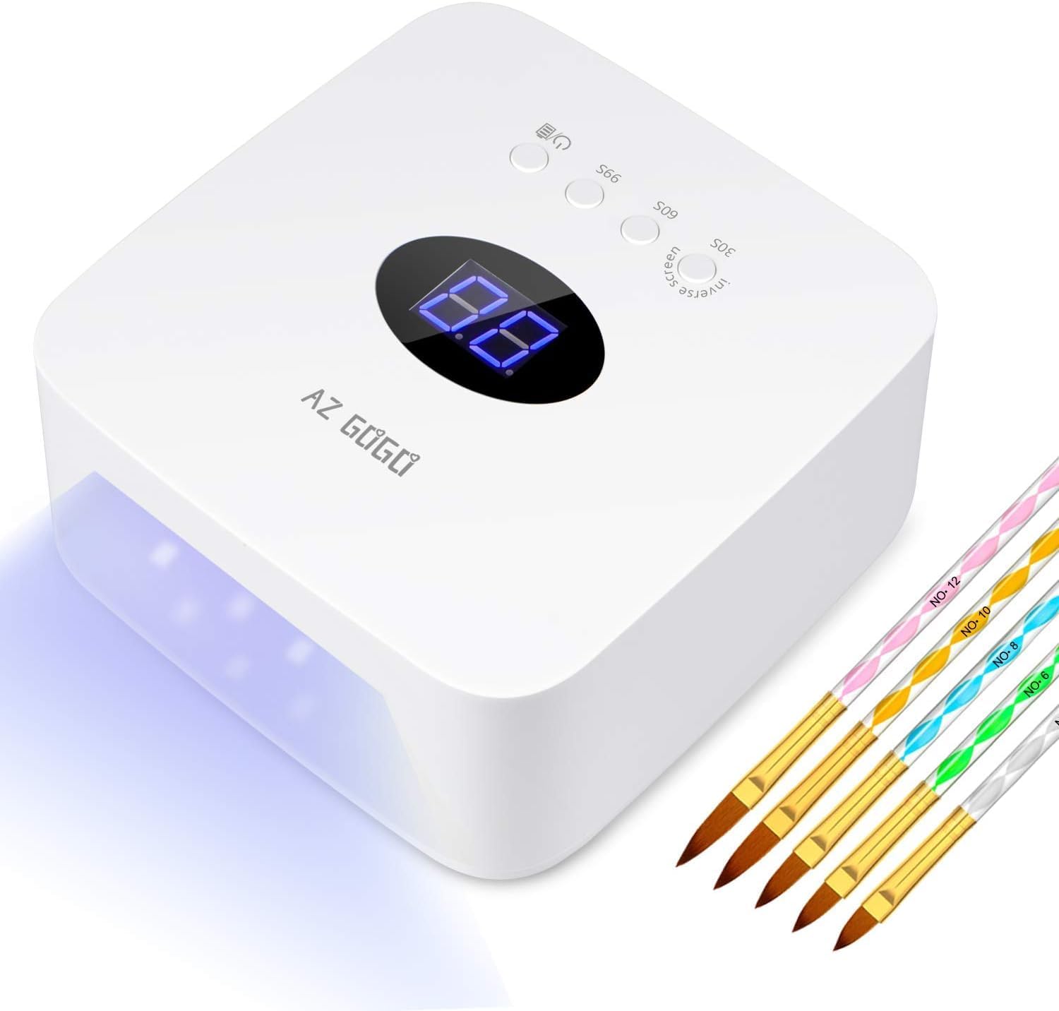 Detalle de AZ GOGO Lampe UV/LED sans fil pour ongles – rechargeable, polyvalente et sûre