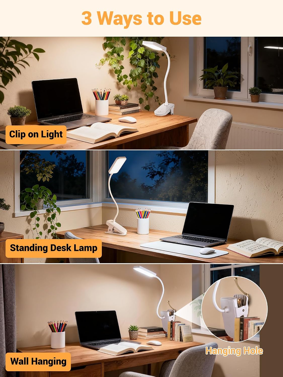 Thumbnail 6 de Clip-on Reading Lamp, 4000mAh Battery