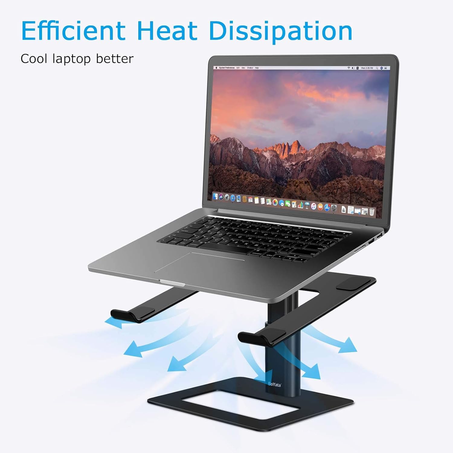 Detalle 1 de BoYata laptop stand, height adjustable 10 to 18.9cm