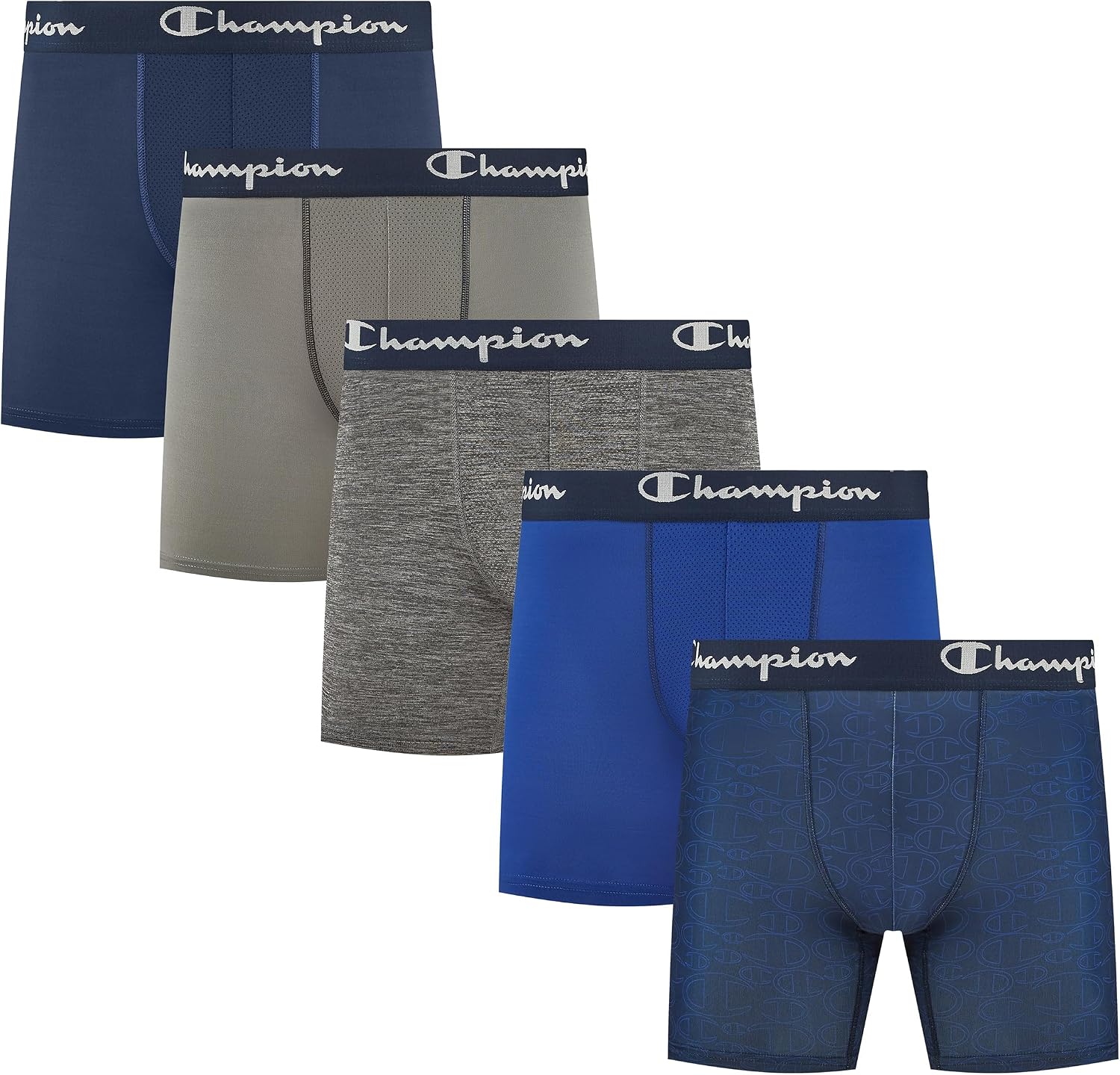 Detalle de Champion Men's Performance Boxer Briefs 5-Pack