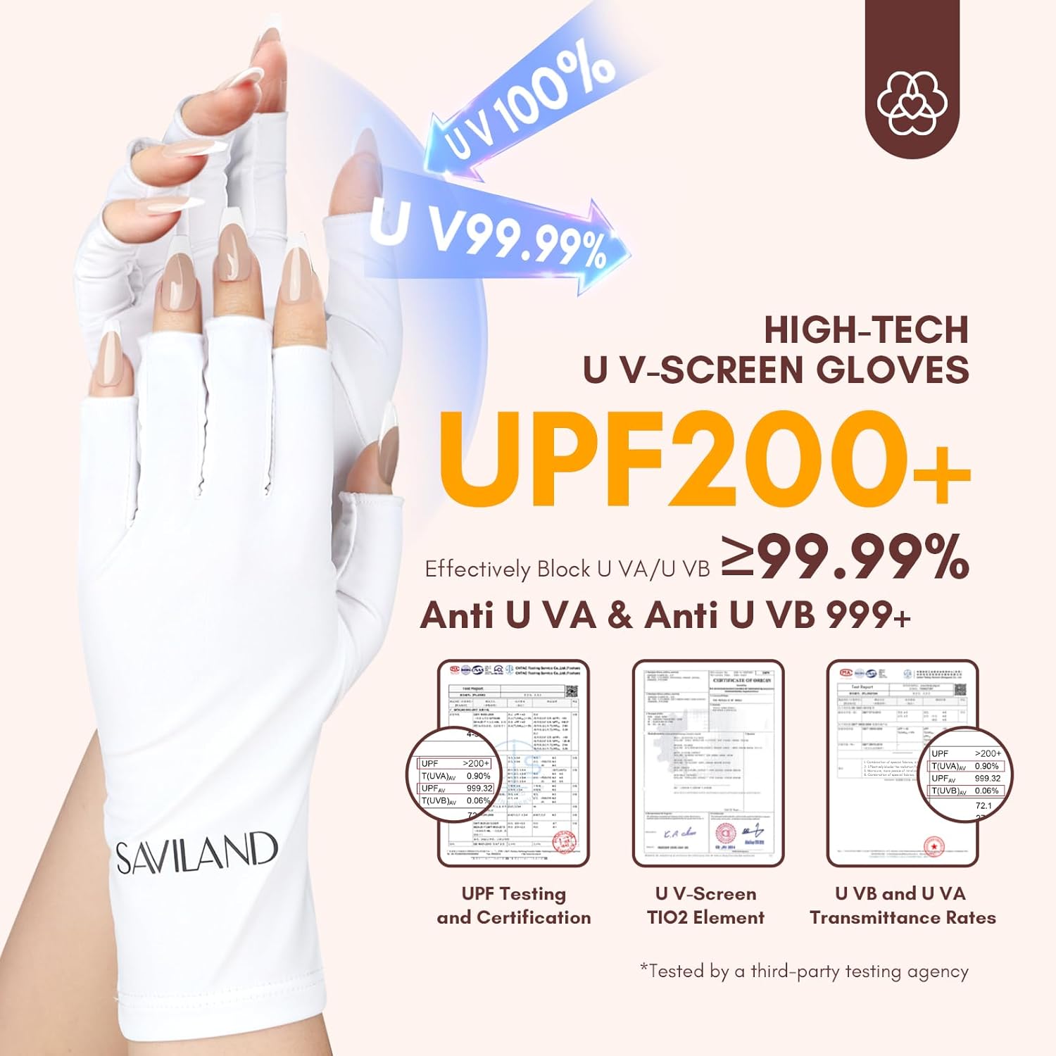 Thumbnail 1 de Saviland U V Shield Handschuhe für Nägel – fingerlose UPF-200+ UV-Schutz-Handschuhe