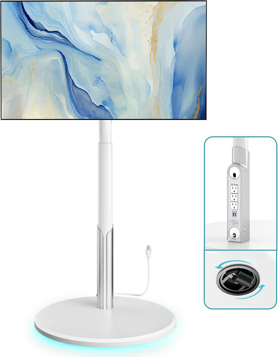 Detalle de LLDEPLL Floor Mobile TV Stand 65" TV Cart