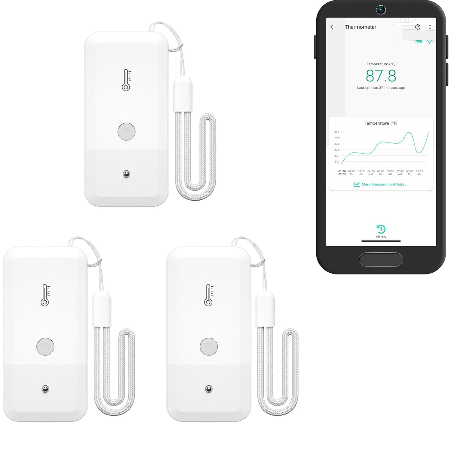 Detalle de YoLink Smart Freezer Thermometer 3-pack