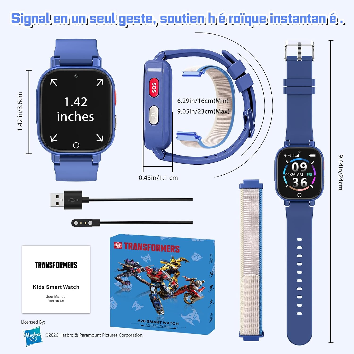 Thumbnail 5 de Transformers 4G Kids Smart Watch with GPS Tracker