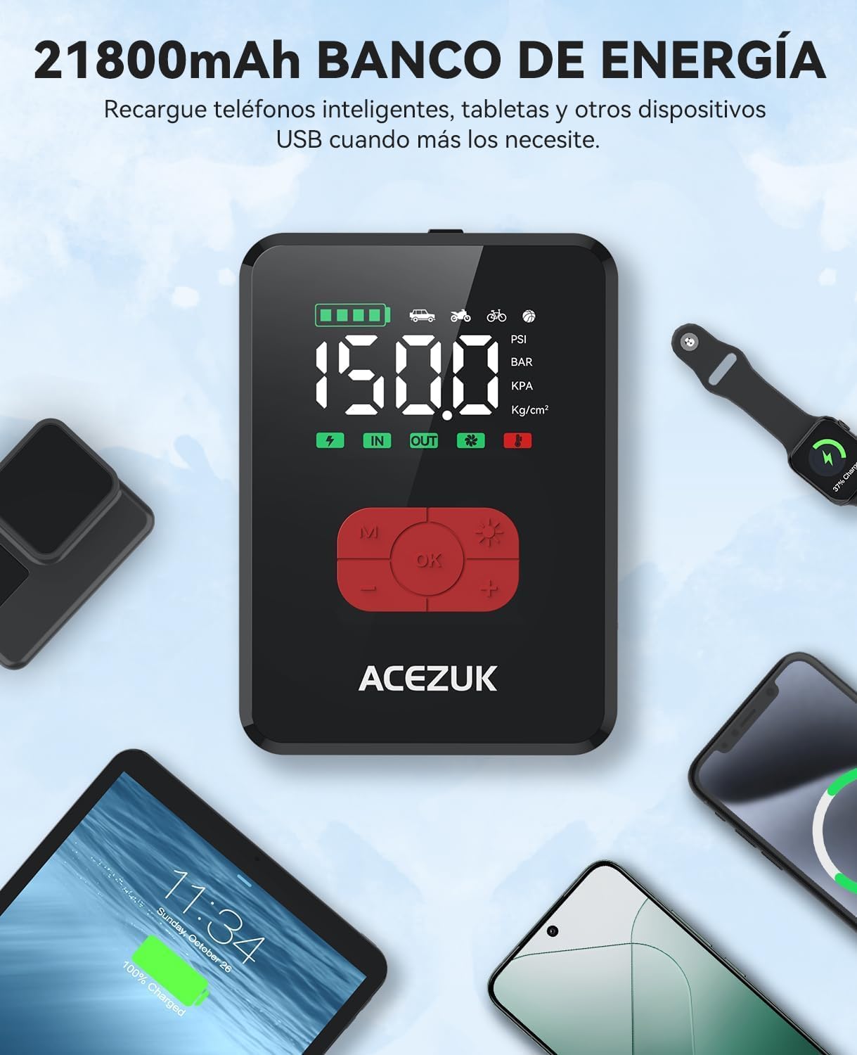 Thumbnail 4 de ACEZUK 7000A Arrancador con Compresor 150 PSI