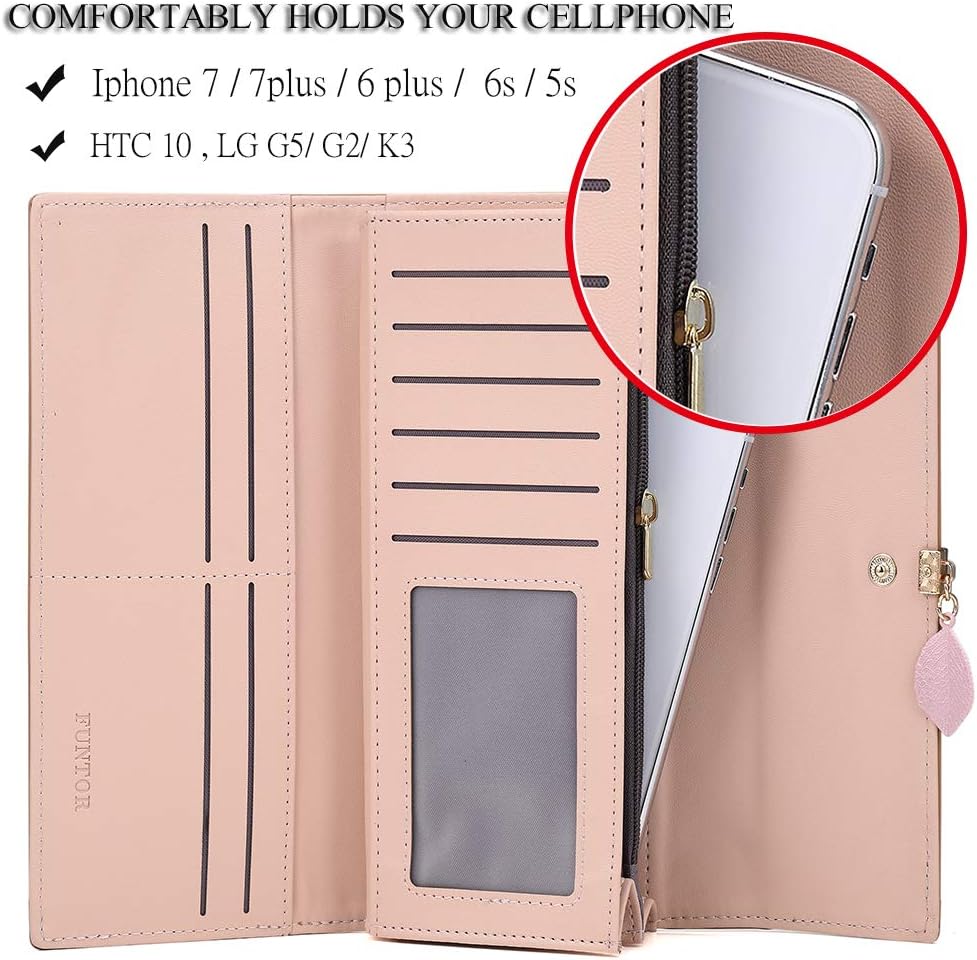 Detalle de Funtor RFID Wallet for Women, 7.48in
