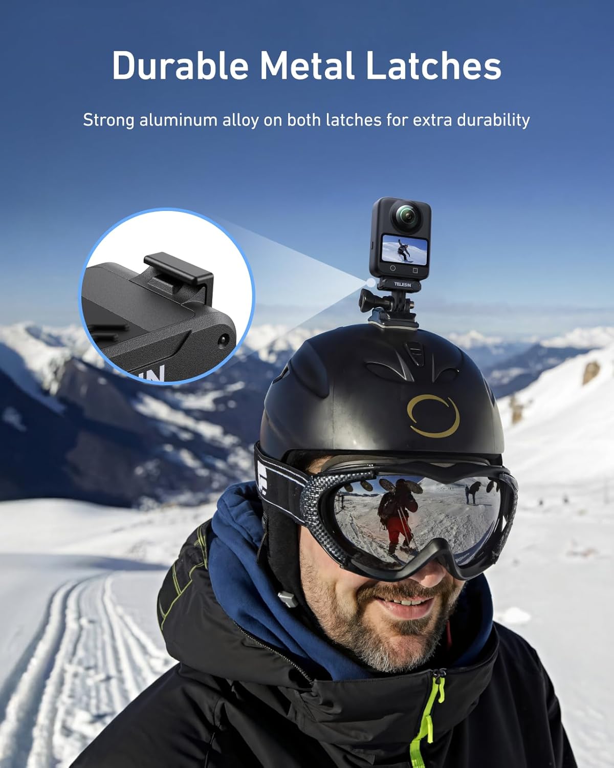 Thumbnail 4 de TELESIN Supporto magnetico per Adattatore per DJI Action 5 pro/4/3: montaggio rapido e stabile