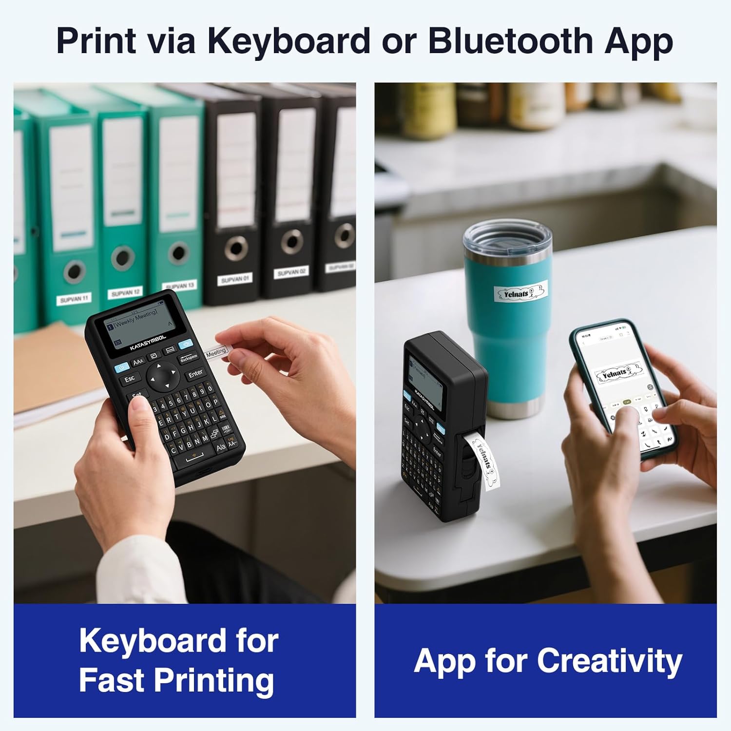 Thumbnail 1 de SUPVAN E11 Bluetooth label maker 4 tapes 🏷️