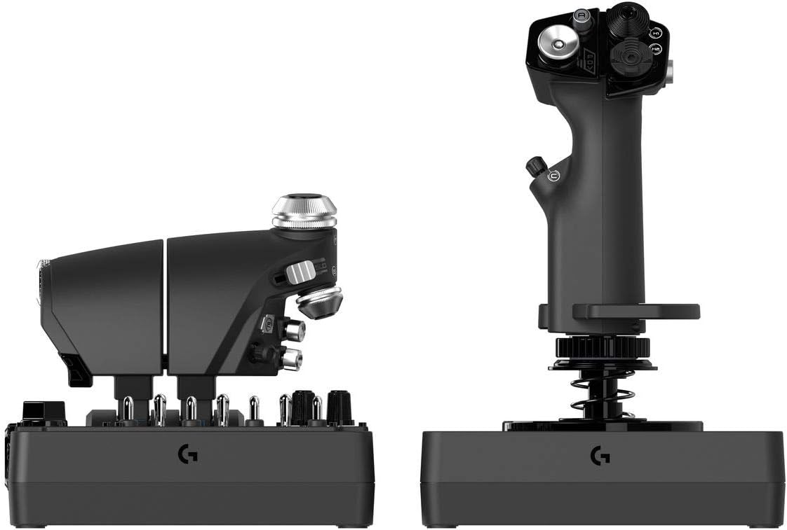 Thumbnail 2 de Logitech G X56 HOTAS Throttle and Joystick flight controller with RGB lighting, 6 DoF and programmable controls (PC) — Black