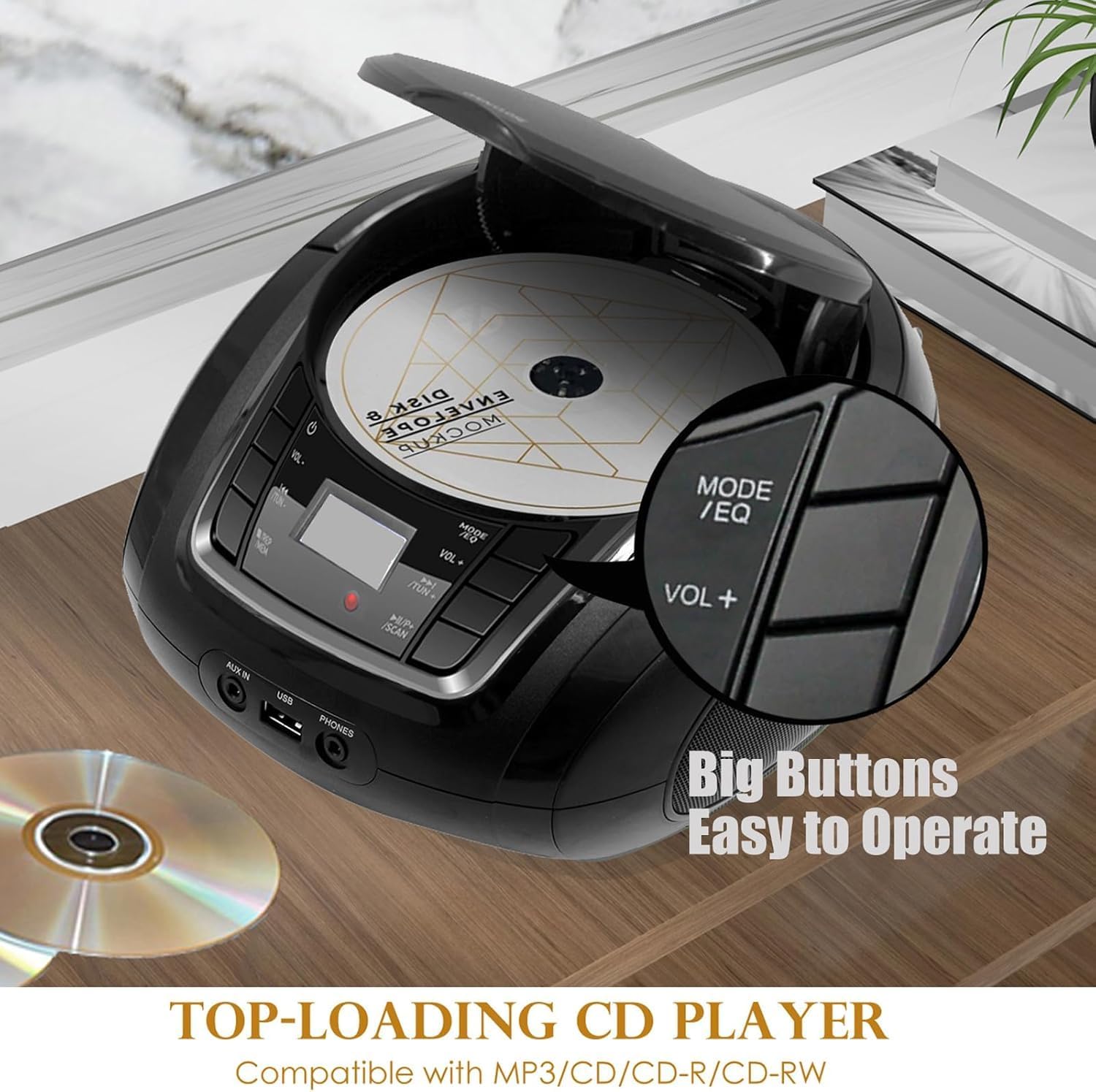 Thumbnail 2 de LONPOO LP-D03B Lettore CD Portatile
