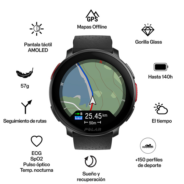 Thumbnail 1 de Polar Vantage V3 smartwatch 140h de entrenamiento 📱