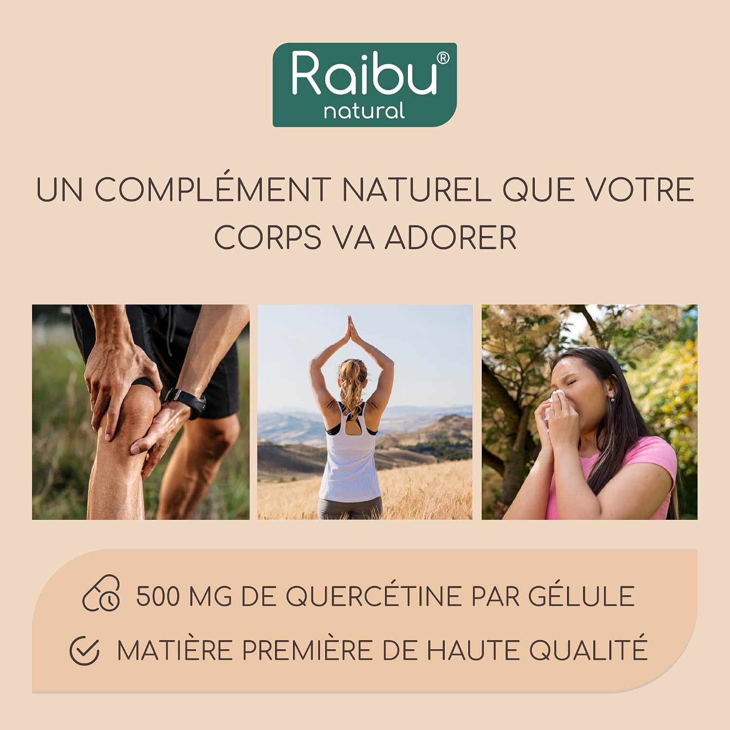 Thumbnail 1 de Raibu Quercétine 180 Gélules – 500 mg par gélule, vegan et sans additifs