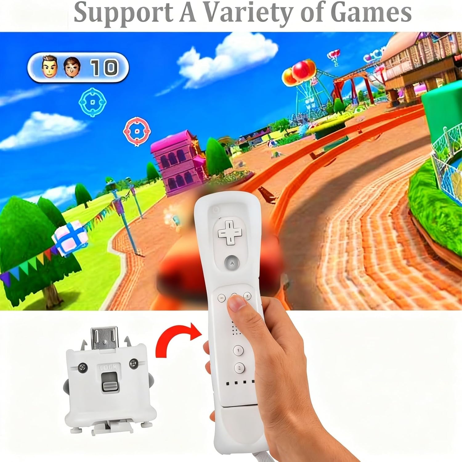 Detalle de TechKen 2 Pack Motion Plus for Wii – Enhanced Motion Sensor Adapters
