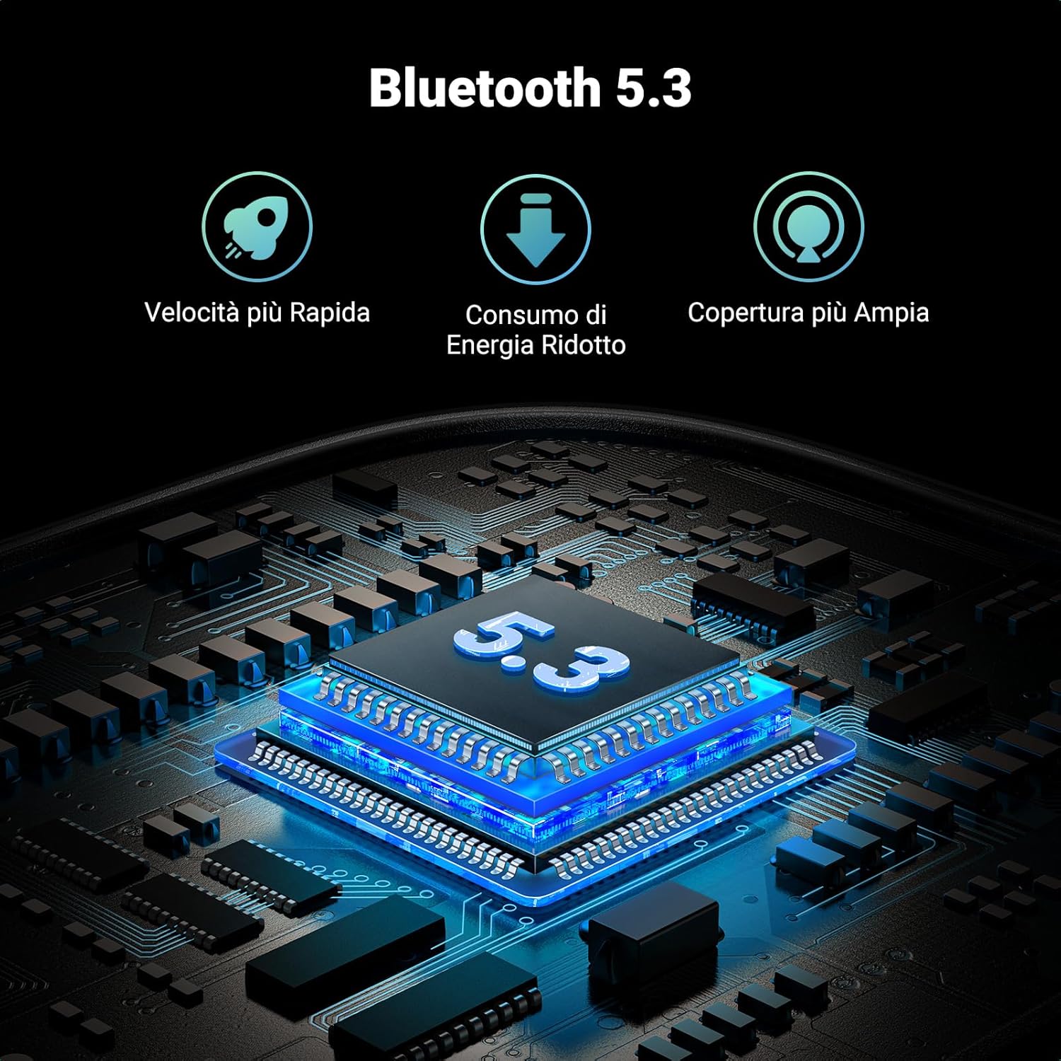 Detalle de UGREEN adattatore Bluetooth 5.3 2 in 1 aptX trasmettitore e ricevitore con microfono per auto, TV e cuffie