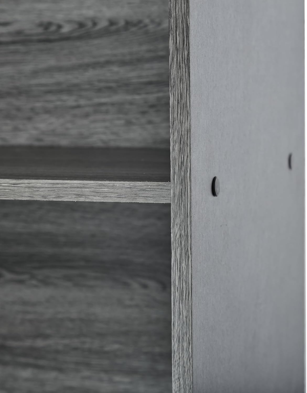 Detalle de Iris Ohyama Mobile CX-4: libreria angolare da parete in legno da 40 cm, 4 livelli (grigio)
