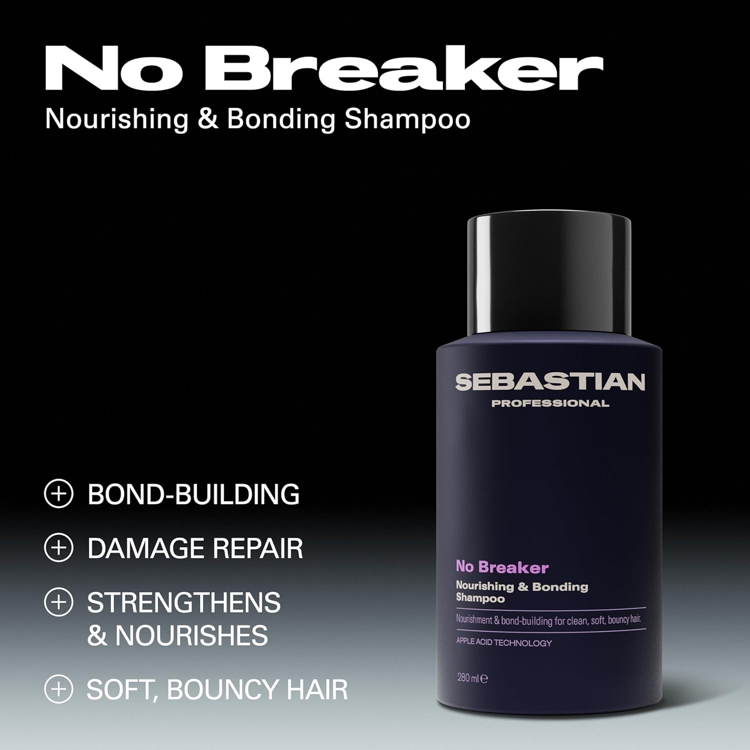 Thumbnail 1 de Sebastian Professional NO.BREAKER Nourishing & Bonding Shampoo (280ml) for damaged hair