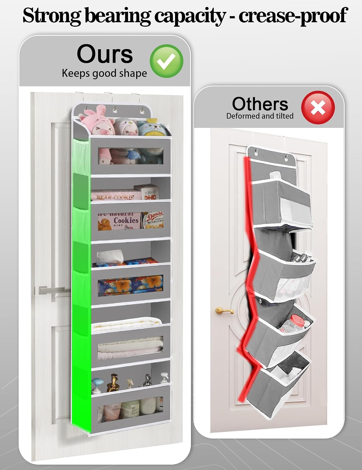 Thumbnail 4 de KYEVIS Over The Door Organizer 5-shelf with 10 pockets