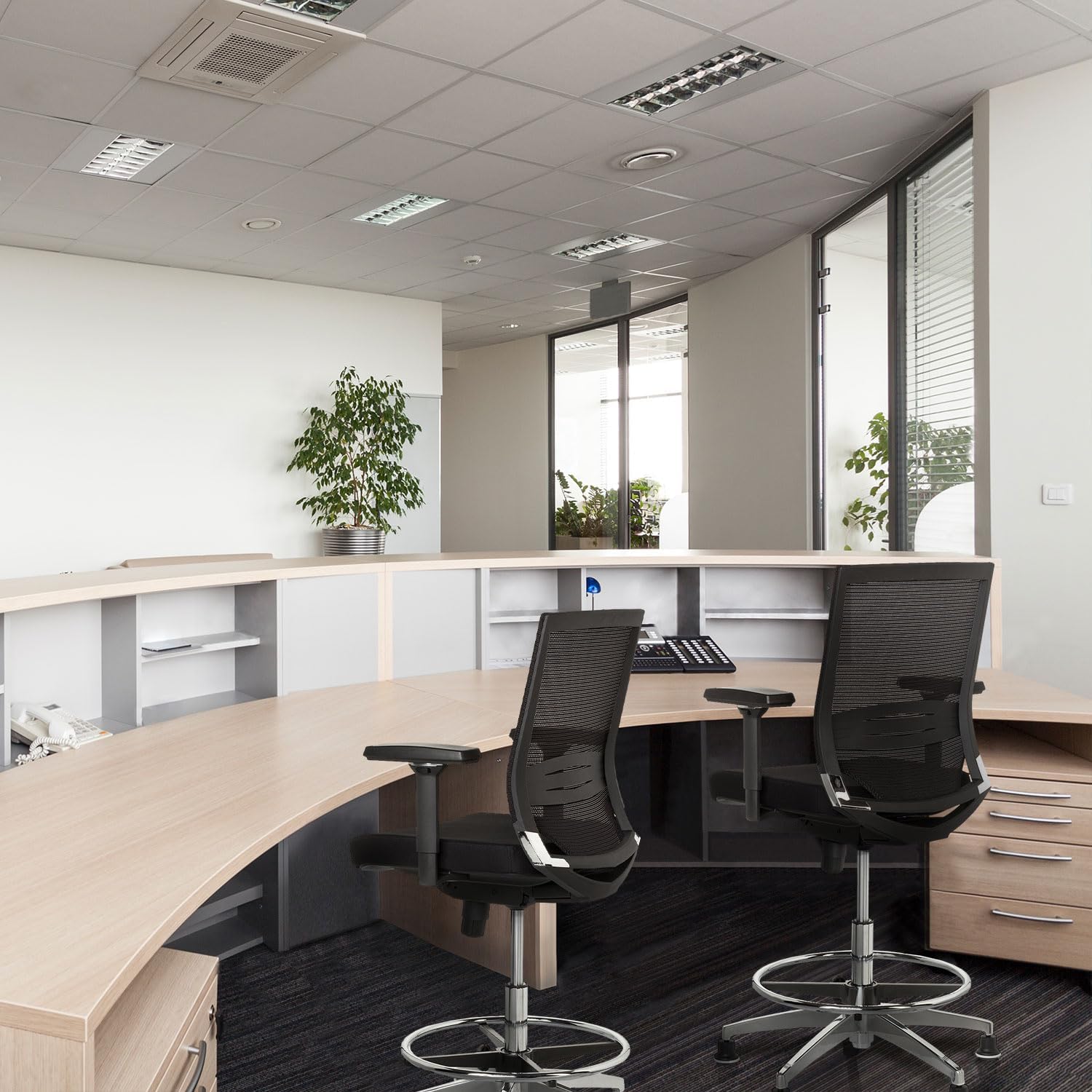 Detalle 2 de HJH Office 657550 – Sedia da lavoro da banco TOP WORK: ergonomia, stile e regolazioni intelligenti