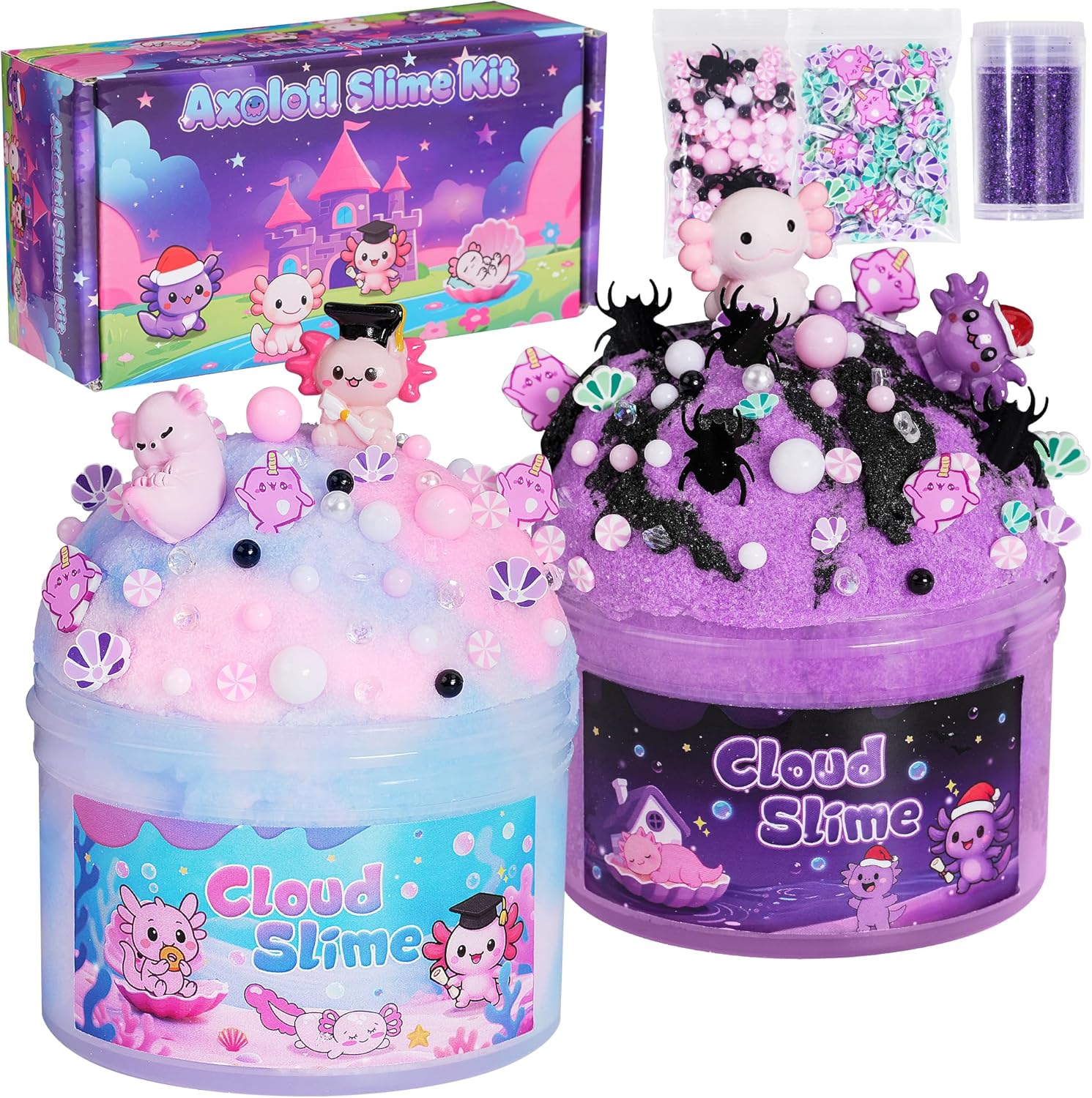 Detalle de Joytry Axolotl Cloud Slime Kit 14 oz