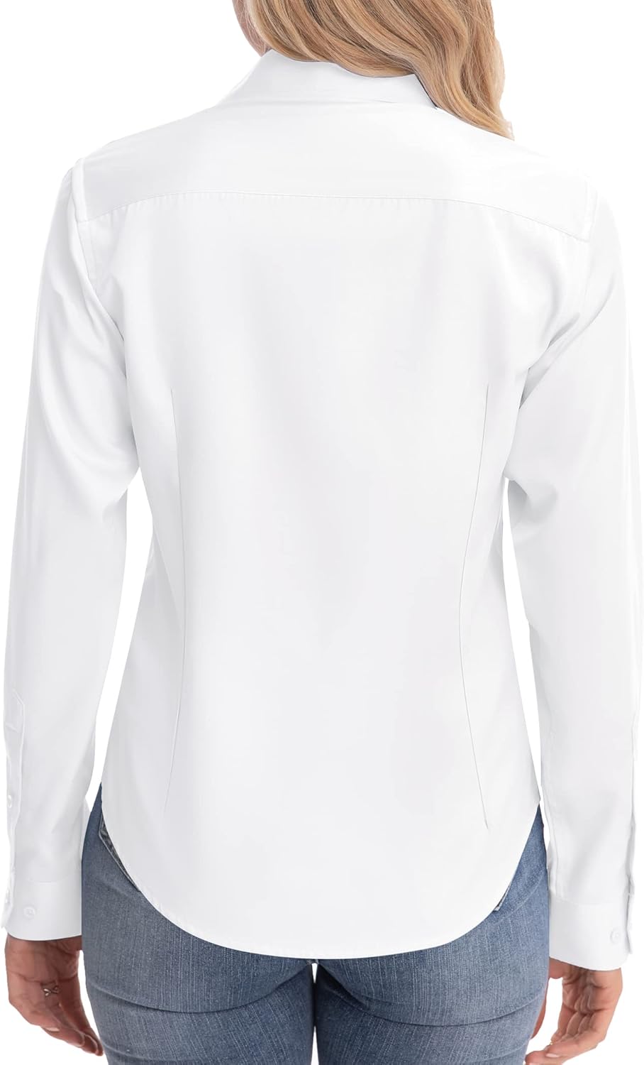 Thumbnail 3 de siliteelon Women’s Classic-Fit Dress Shirts Long Sleeve Button-Down (Wrinkle-Free Stretch)