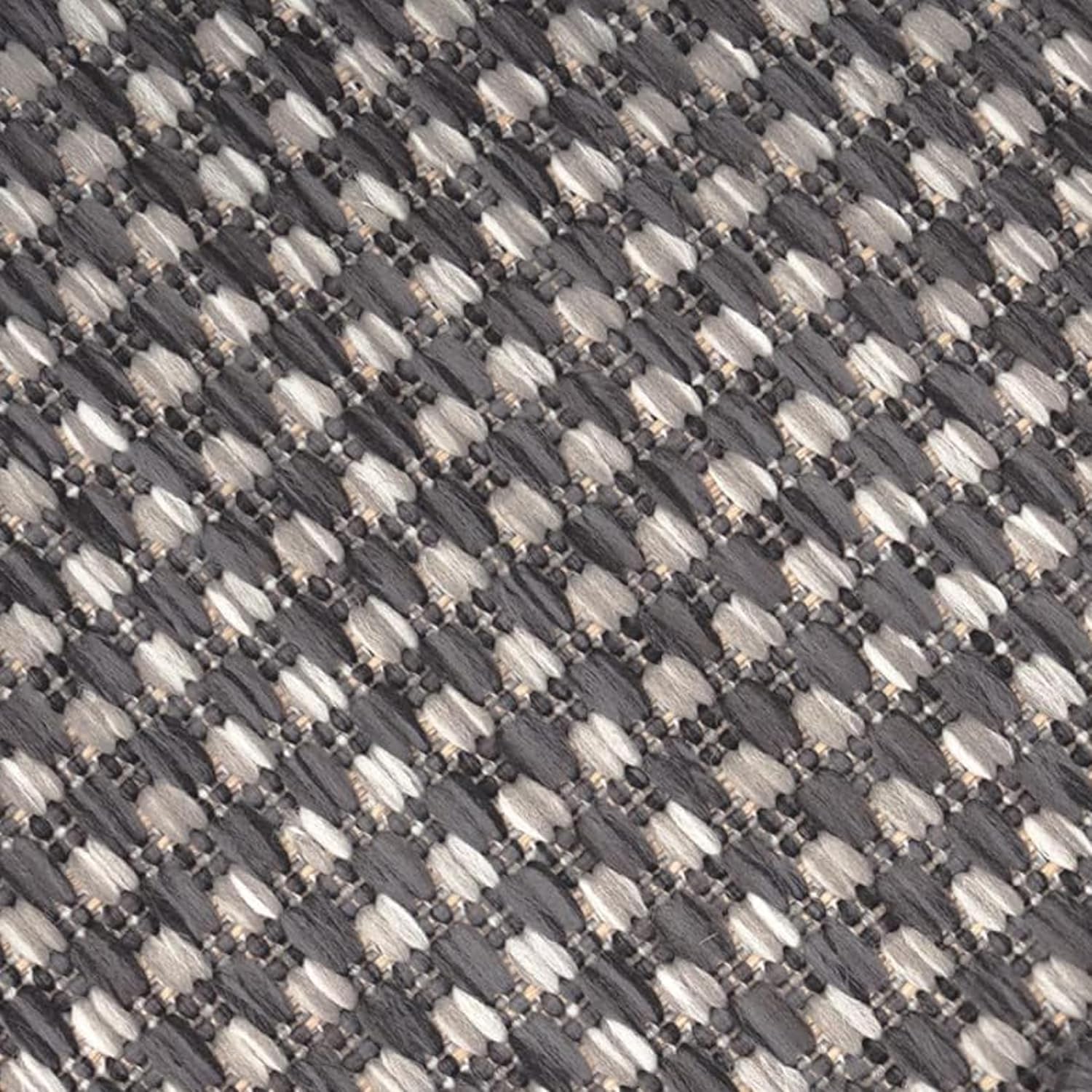 Detalle 2 de Outdoor-Flachgewebe-Teppich Paco Home in Sisaloptik, anthrazit meliert, 160 x 220 cm